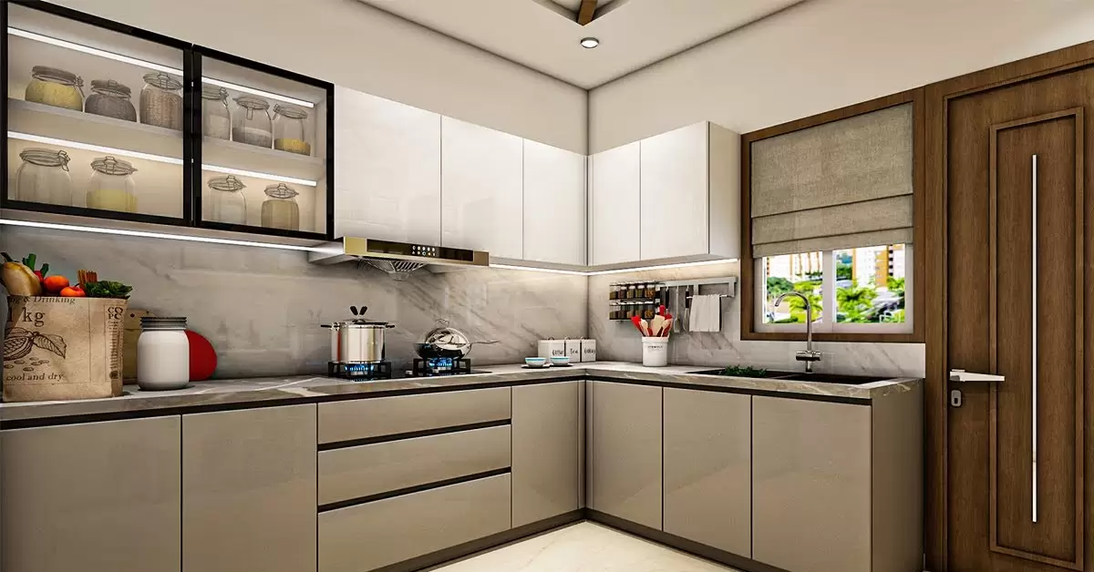 L-Shape Modular Kitchen